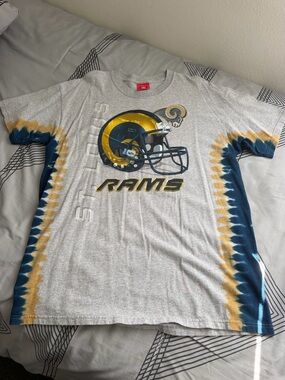St Louis Rams NFL Gray Tie-Dye Short Sleeve Tee